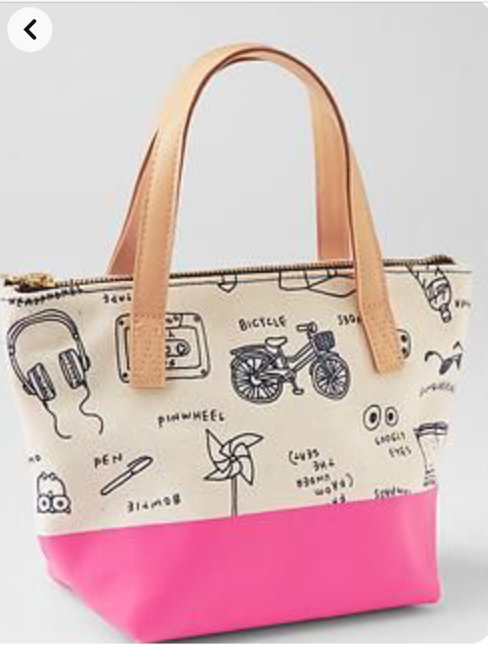 Kate Spade for Gap Kids Tote Bag Beige and Pink Brand New
